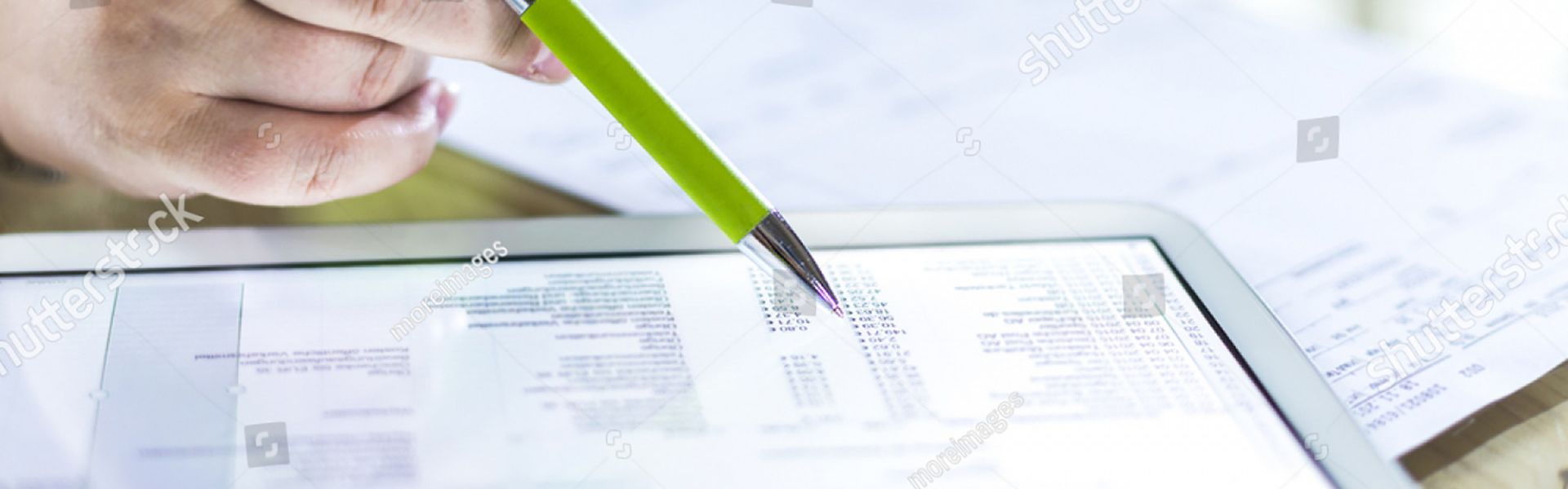 stock photo accounting on a tablet computer close up 361258568